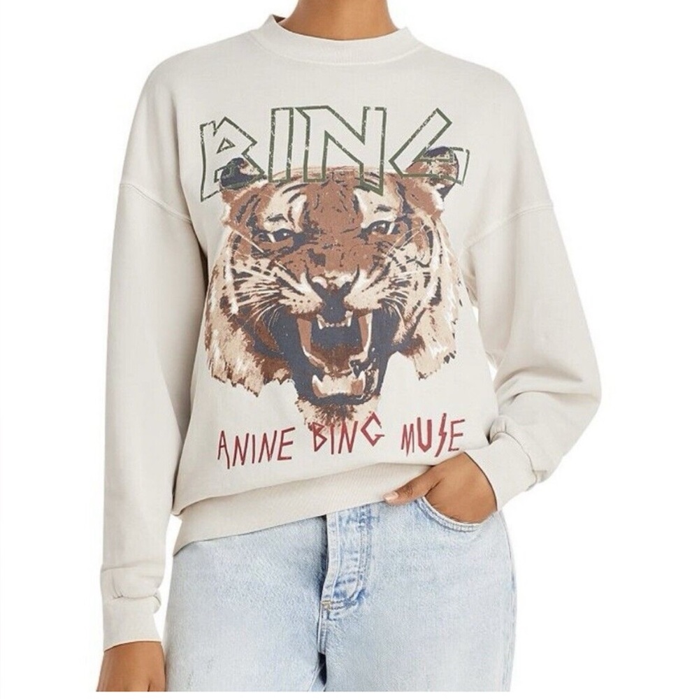 Anine Bing Tiger Graphic Sweatshirt